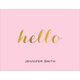 Hello Foil Stamped Folded Note Cards with Lined Envelopes Image 6 of 9